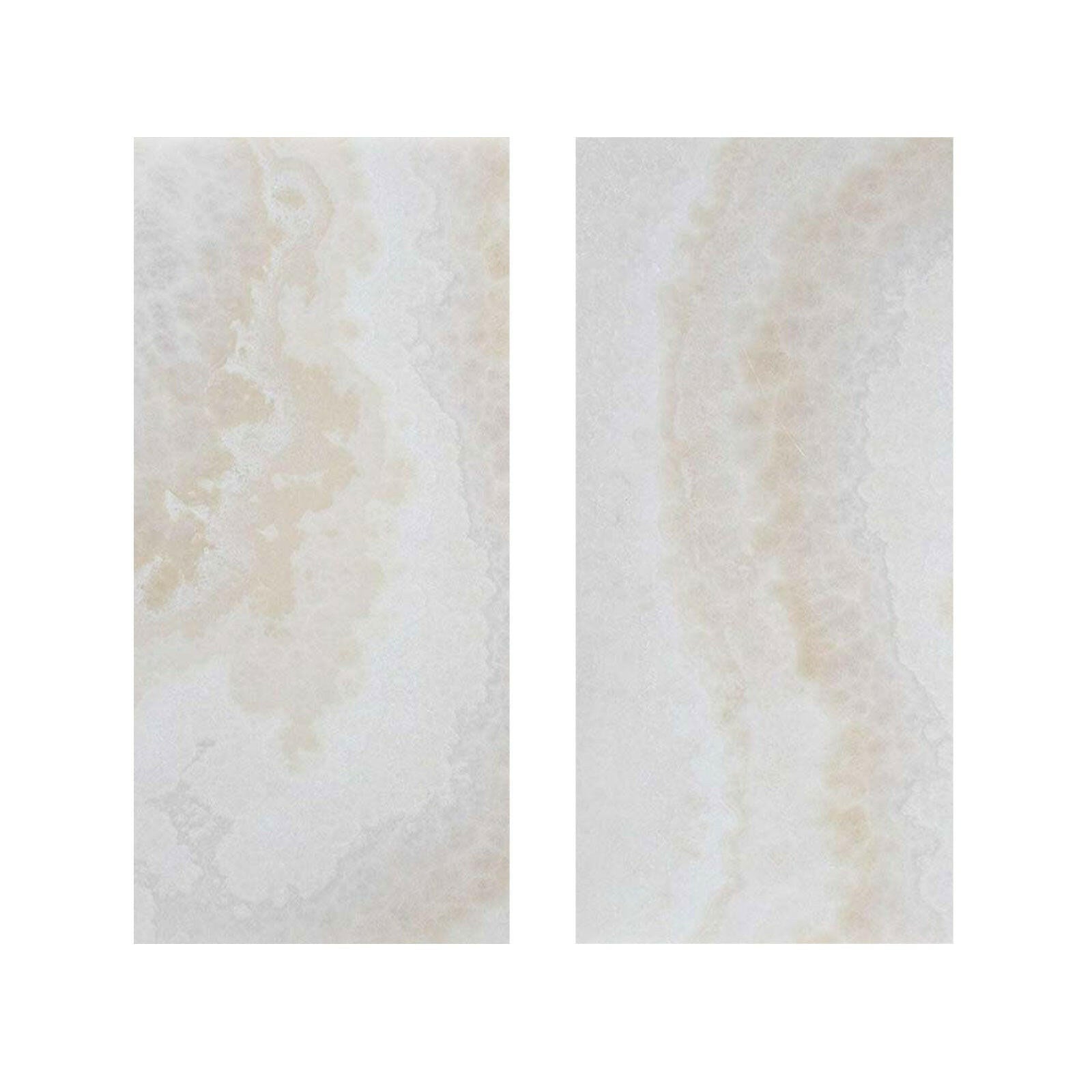 Special Cut | 9x18 Premium White Onyx CROSS-CUT Polished Tile Special Cut | 9x18 Premium White Onyx CROSS-CUT Polished Tile - American Tile Depot