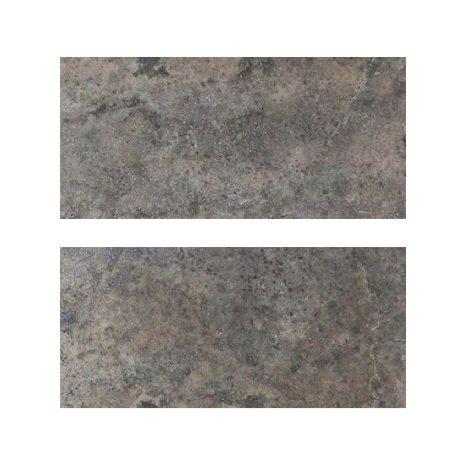 Special Cut | 9x18 Silver Travertine Filled & Honed Tile Special Cut | 9x18 Silver Travertine Filled & Honed Tile - American Tile Depot