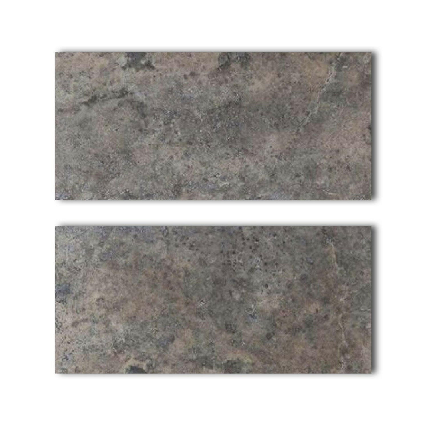 Special Cut | 9x18 Silver Travertine Filled & Honed Tile Special Cut | 9x18 Silver Travertine Filled & Honed Tile - American Tile Depot