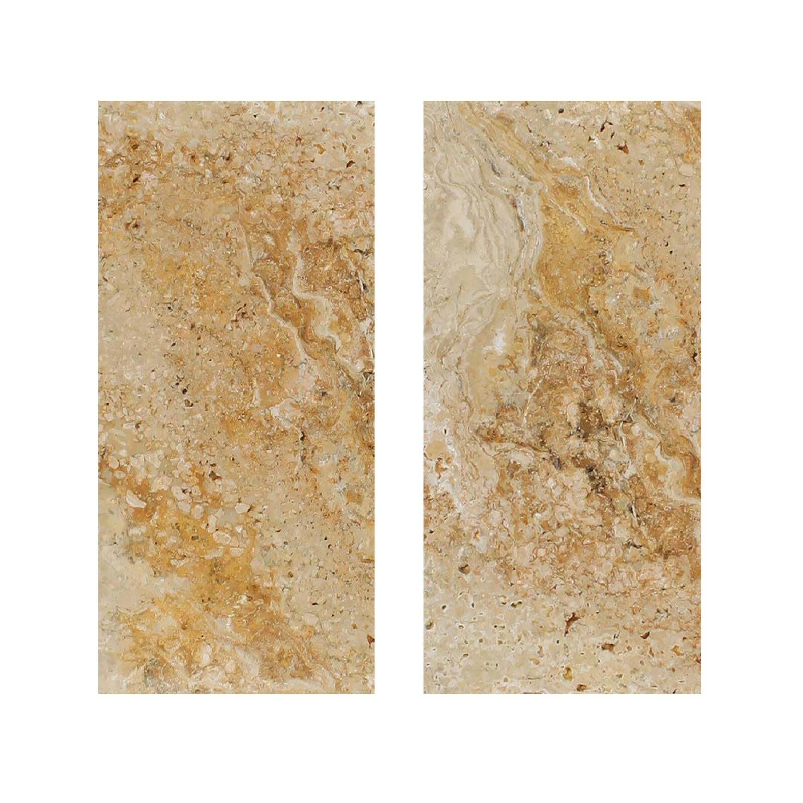 Special Cut | 9x18 Valencia Travertine Filled & Honed Tile Special Cut | 9x18 Valencia Travertine Filled & Honed Tile - American Tile Depot