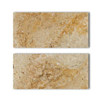 Special Cut | 9x18 Valencia Travertine Filled & Honed Tile Special Cut | 9x18 Valencia Travertine Filled & Honed Tile - American Tile Depot