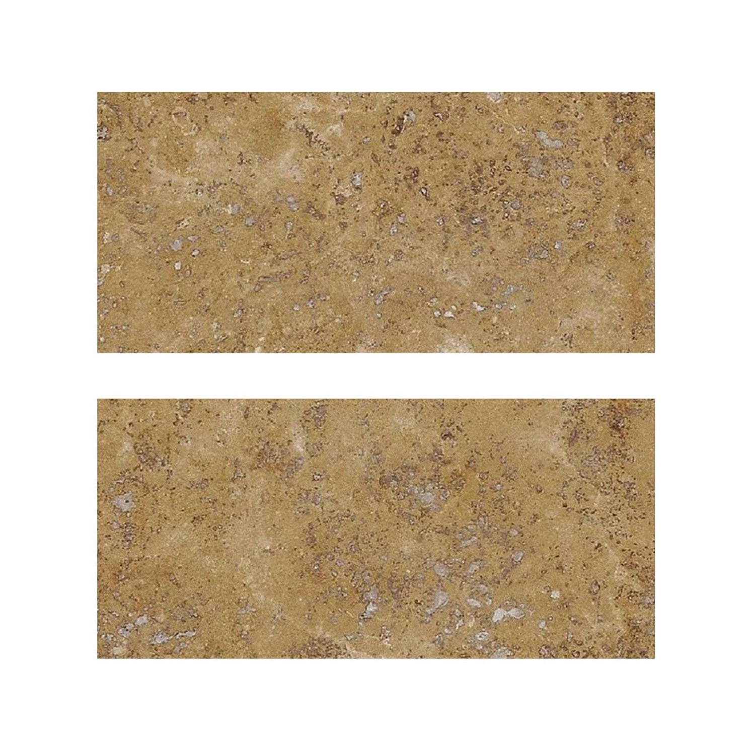 Special Cut | 9x18 Walnut Travertine Filled & Honed Tile Special Cut | 9x18 Walnut Travertine Filled & Honed Tile - American Tile Depot