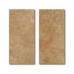 Special Cut | 9x18 Walnut Travertine Filled & Polished Tile Special Cut | 9x18 Walnut Travertine Filled & Polished Tile - American Tile Depot