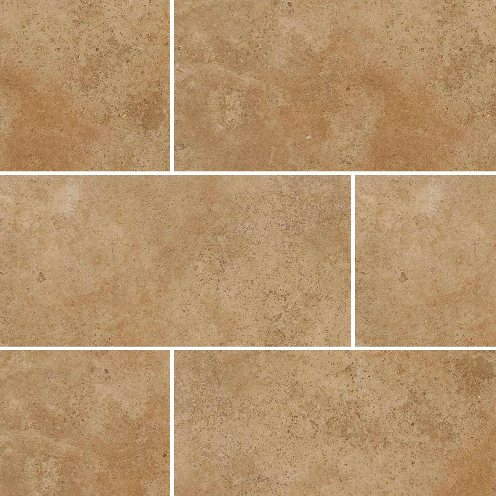 Special Cut | 9x18 Walnut Travertine Filled & Polished Tile Special Cut | 9x18 Walnut Travertine Filled & Polished Tile - American Tile Depot