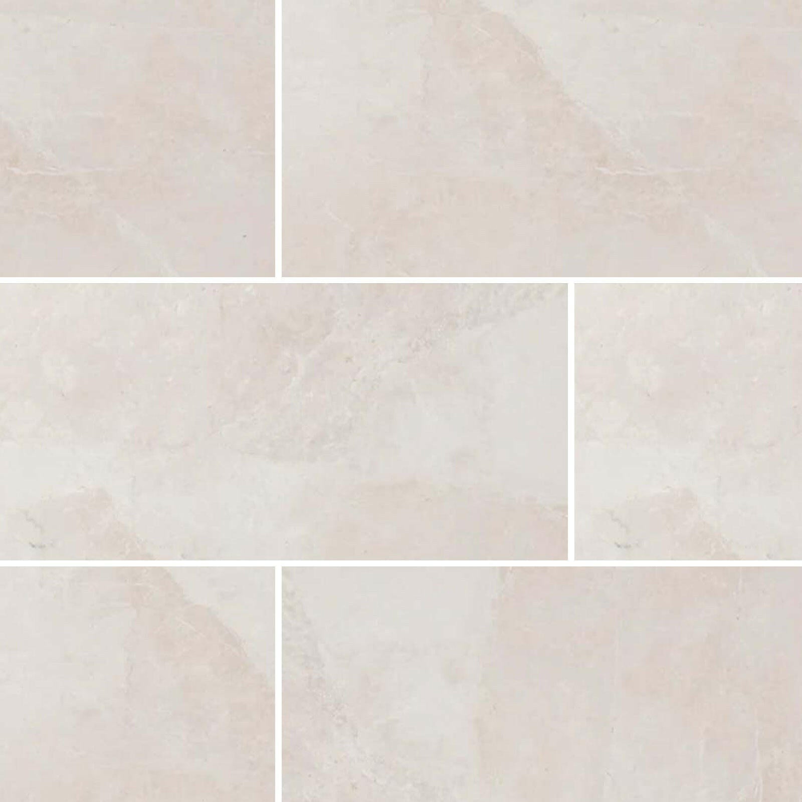 Special Cut | 9x18 White Pearl / Botticino Marble Polished Tile Special Cut | 9x18 White Pearl / Botticino Marble Polished Tile - American Tile Depot