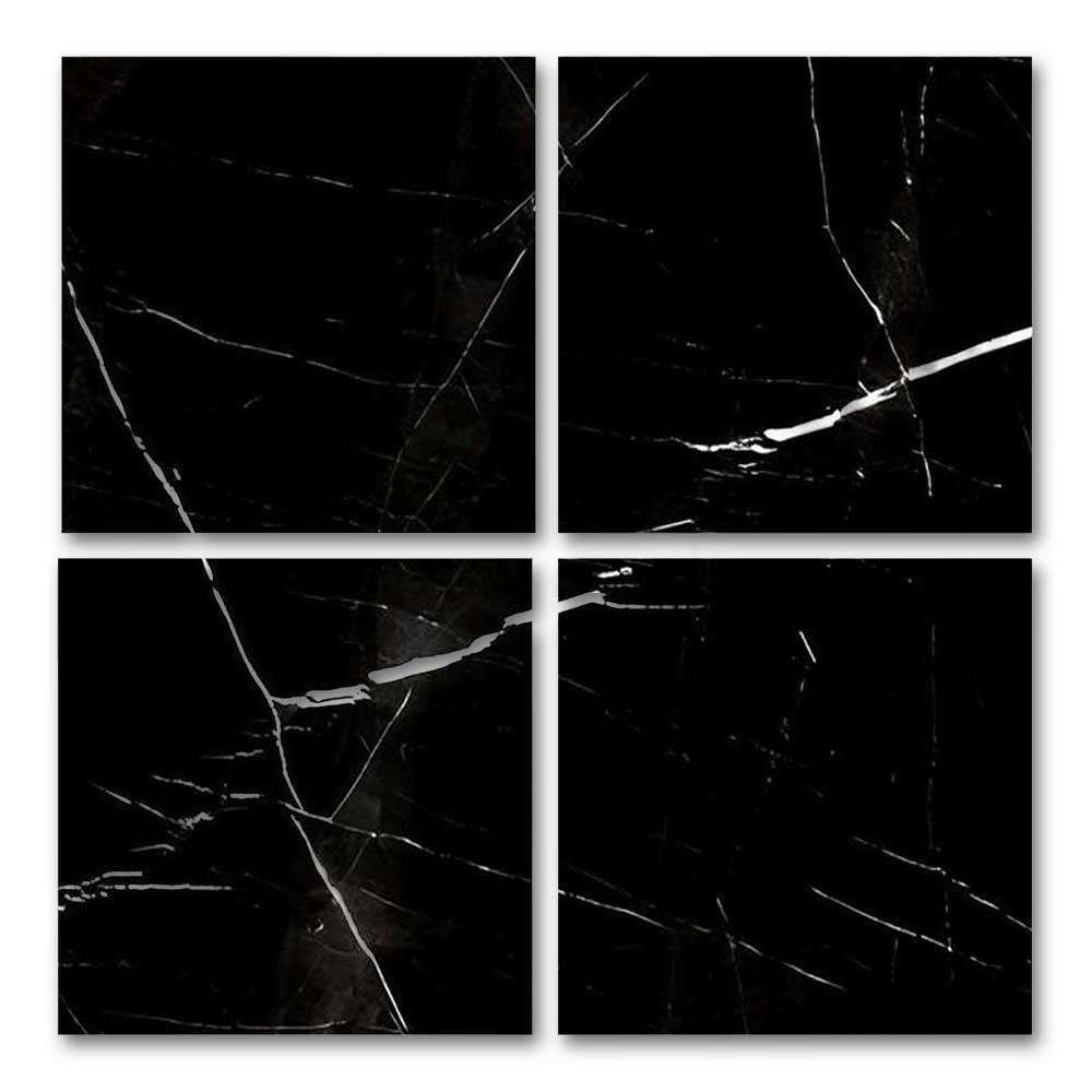 Special Cut | 9x9 Black Marquina Marble Honed Tile Special Cut | 9x9 Black Marquina Marble Honed Tile - American Tile Depot