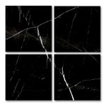 Special Cut | 9x9 Black Marquina Marble Honed Tile Special Cut | 9x9 Black Marquina Marble Honed Tile - American Tile Depot