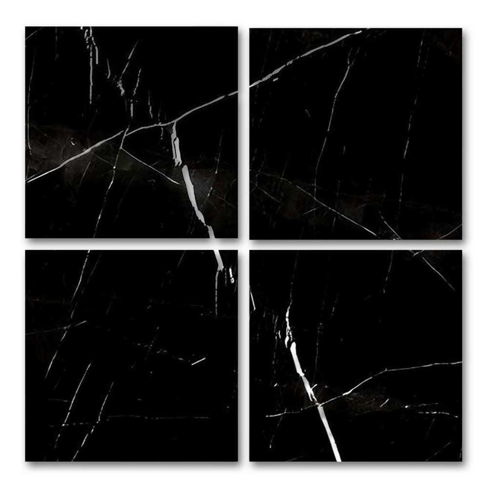 Special Cut | 9x9 Black Marquina Marble Honed Tile Special Cut | 9x9 Black Marquina Marble Honed Tile - American Tile Depot