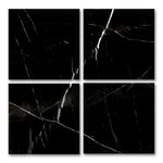 Special Cut | 9x9 Black Marquina Marble Honed Tile Special Cut | 9x9 Black Marquina Marble Honed Tile - American Tile Depot