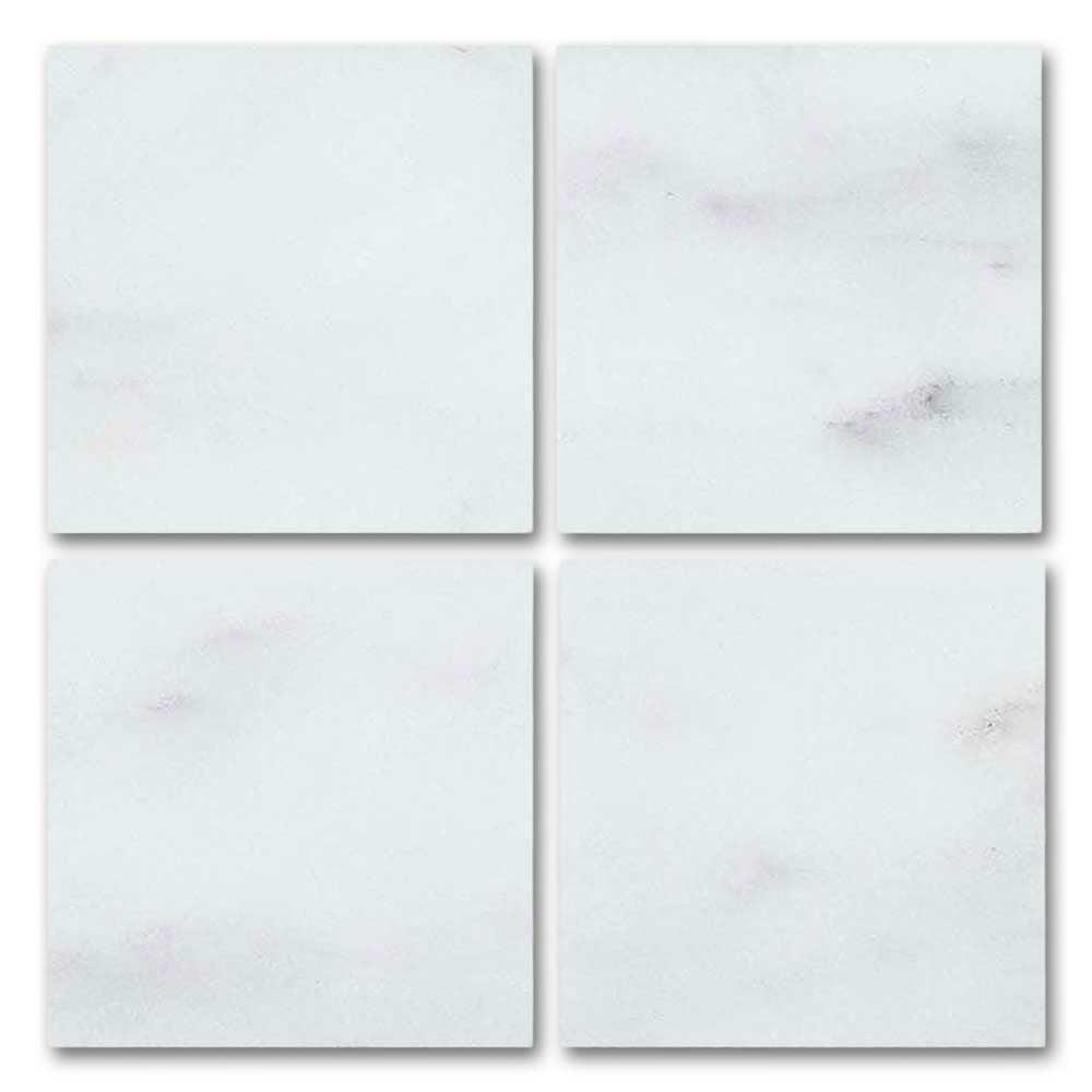 Special Cut | 9x9 Oriental White / Asian Statuary Marble Honed Tile Special Cut | 9x9 Oriental White / Asian Statuary Marble Honed Tile - American Tile Depot