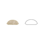 Special Cut | Durango Cream Travertine Honed Quarter - Round Trim Molding Special Cut | Durango Cream Travertine Honed Quarter - Round Trim Molding - American Tile Depot