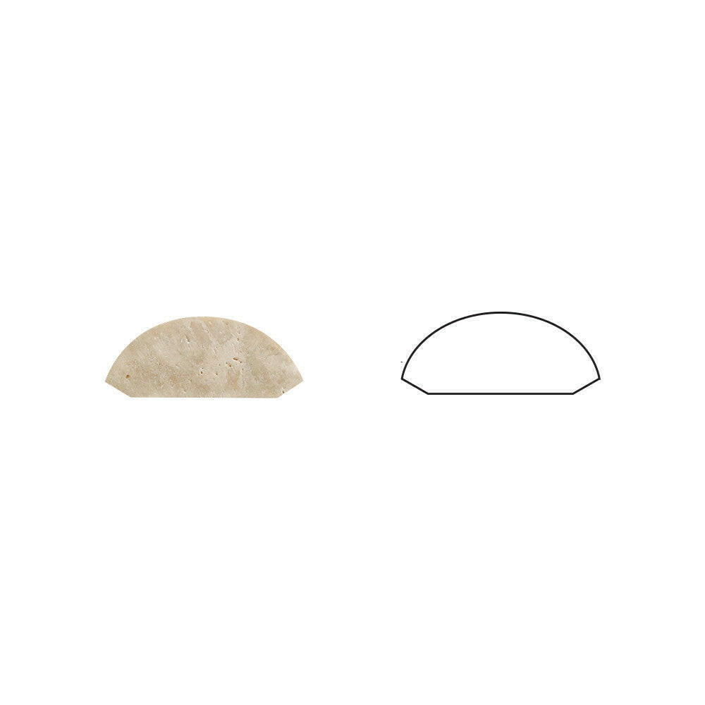 Special Cut | Durango Cream Travertine Honed Quarter - Round Trim Molding Special Cut | Durango Cream Travertine Honed Quarter - Round Trim Molding - American Tile Depot