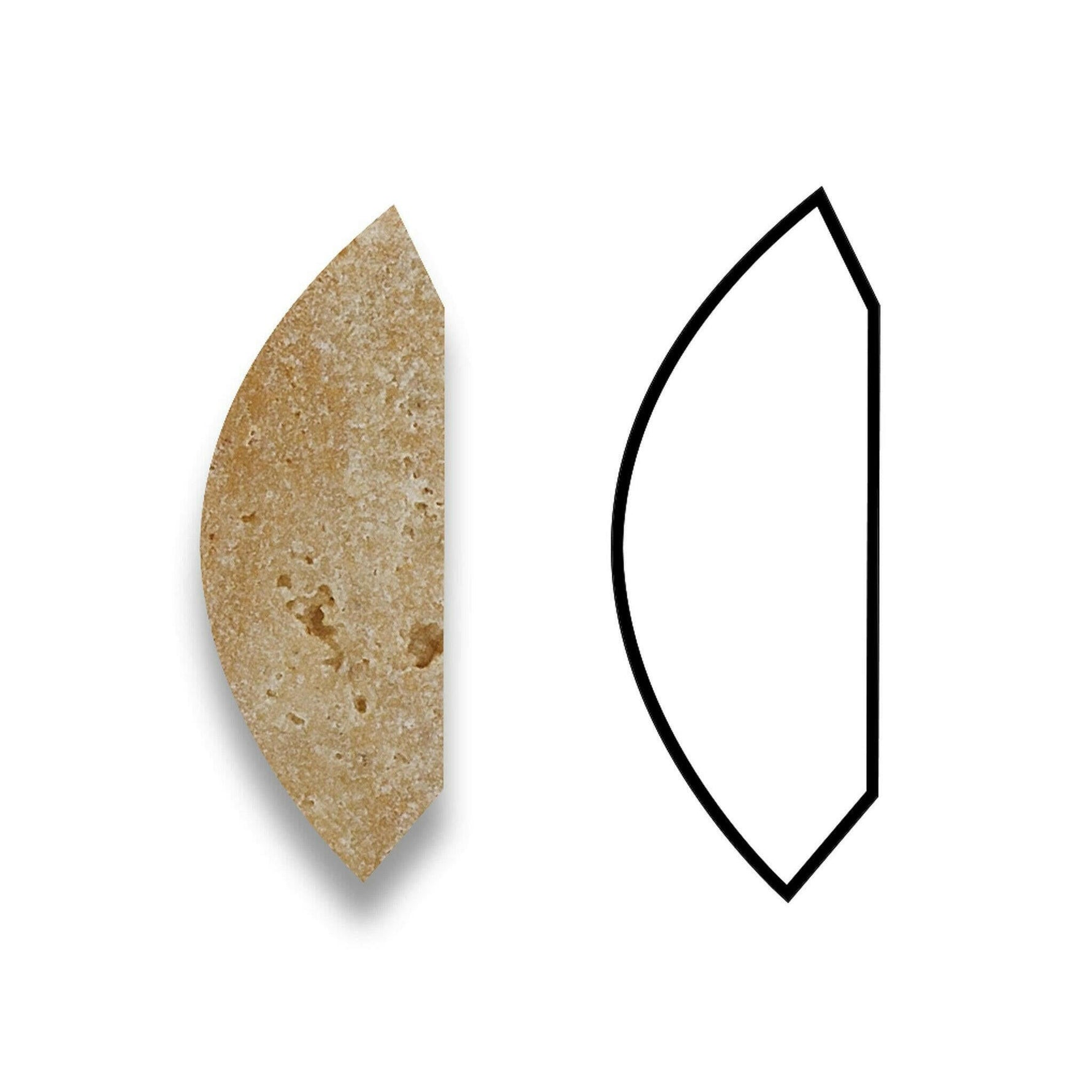 Special Cut | Gold / Yellow Travertine Honed Quarter - Round Trim Molding Special Cut | Gold / Yellow Travertine Honed Quarter - Round Trim Molding - American Tile Depot