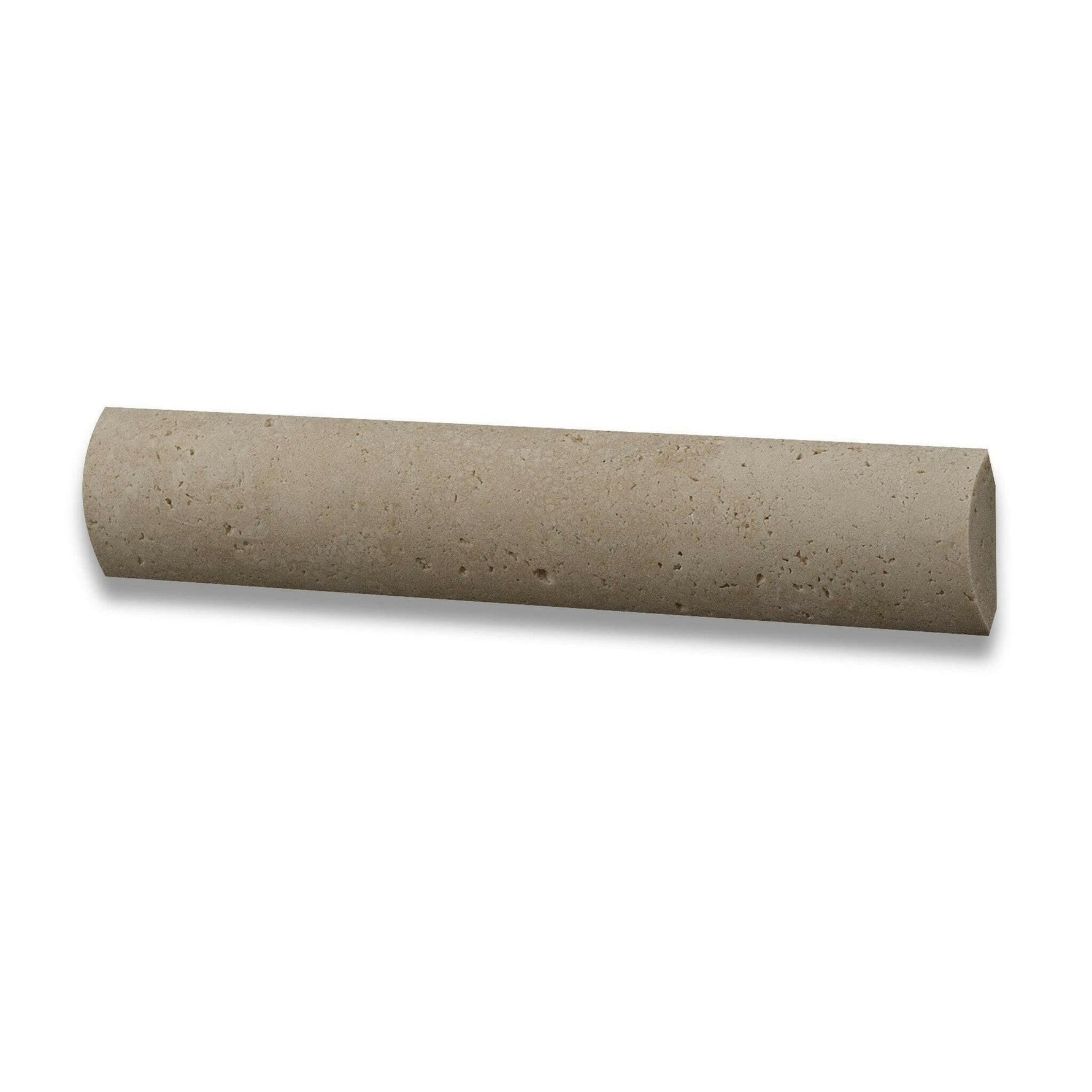Special Cut | Ivory Travertine Honed Quarter - Round Trim Molding Special Cut | Ivory Travertine Honed Quarter - Round Trim Molding - American Tile Depot