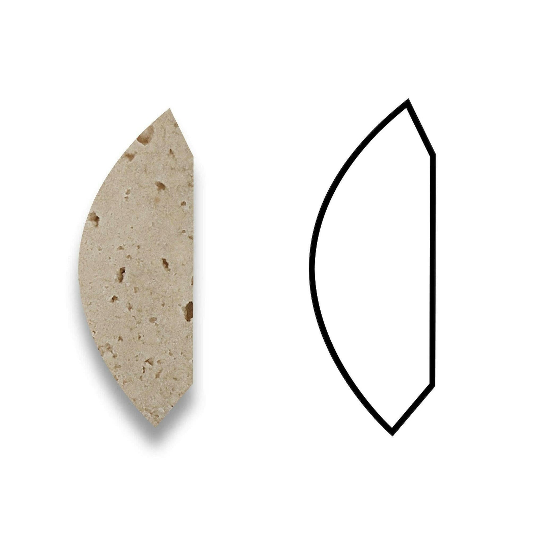 Special Cut | Ivory Travertine Honed Quarter - Round Trim Molding Special Cut | Ivory Travertine Honed Quarter - Round Trim Molding - American Tile Depot