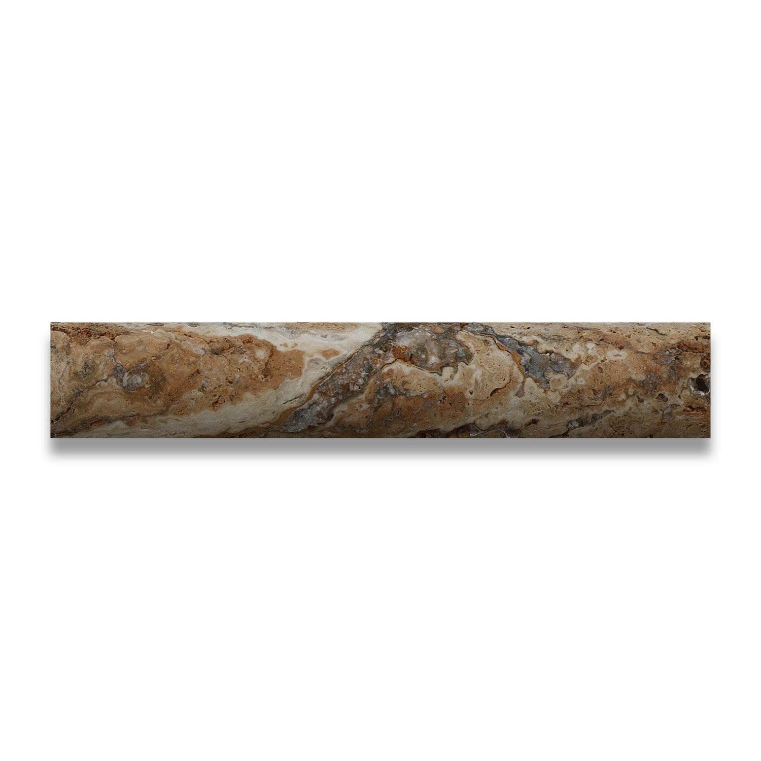 Special Cut | Scabos Travertine Honed Quarter - Round Trim Molding Special Cut | Scabos Travertine Honed Quarter - Round Trim Molding - American Tile Depot