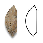 Scabos Travertine Hand-Made Honed Quarter - Round Trim Molding - American Tile Depot