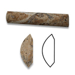 Scabos Travertine Hand-Made Honed Quarter - Round Trim Molding - American Tile Depot