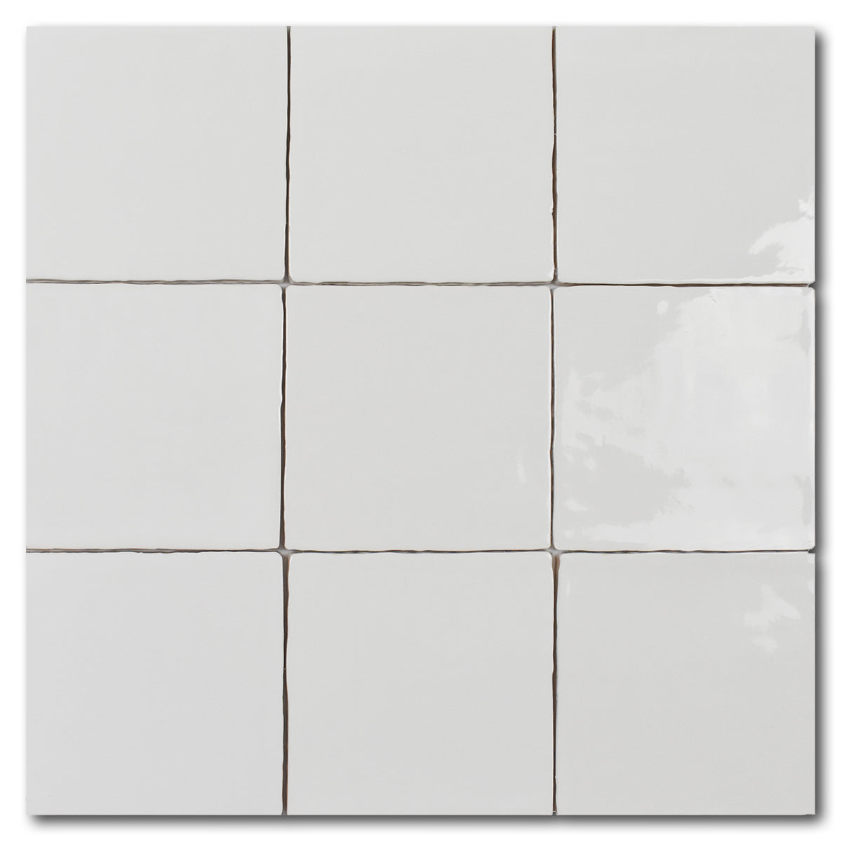 5x5 Miami Snow Glossy Ceramic Wall Tile - American Tile Depot