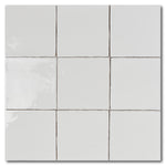 5x5 Miami Snow Glossy Ceramic Wall Tile - American Tile Depot