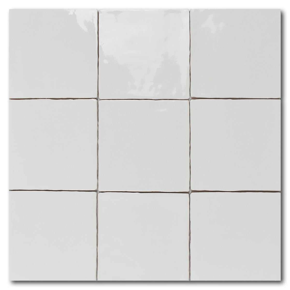 5x5 Miami Snow Glossy Ceramic Wall Tile - American Tile Depot