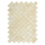Sultan Beige Stroke Glossy Arabesque Glass Mosaic Tile - American Tile Depot