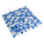Summer Beach Penny Circular Glass Mosaic Tile Summer Beach Penny Circular Glass Mosaic Tile - American Tile Depot