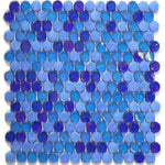 Summer Ocean Penny Circular Glass Mosaic Tile Summer Ocean Penny Circular Glass Mosaic Tile - American Tile Depot
