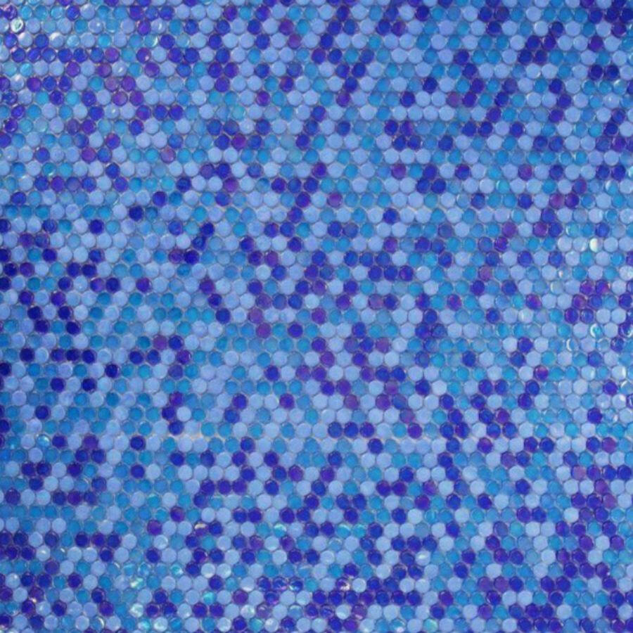 Summer Ocean Penny Circular Glass Mosaic Tile Summer Ocean Penny Circular Glass Mosaic Tile - American Tile Depot