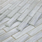 Summer Soft Grey Linear Glass Mosaic Tile Summer Soft Grey Linear Glass Mosaic Tile - American Tile Depot