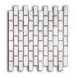 Tango Fancy White Brick Porcelain Mosaic Tile Tango Fancy White Brick Porcelain Mosaic Tile - American Tile Depot