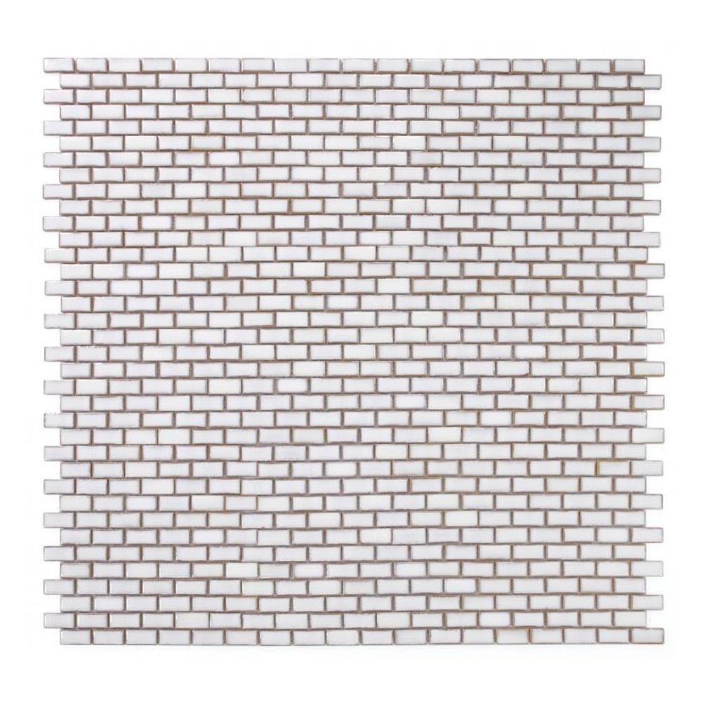 Tango Fancy White Brick Porcelain Mosaic Tile Tango Fancy White Brick Porcelain Mosaic Tile - American Tile Depot