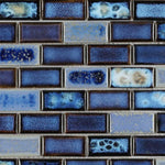 Tango Royal Blue Brick Porcelain Mosaic Tile Tango Royal Blue Brick Porcelain Mosaic Tile - American Tile Depot