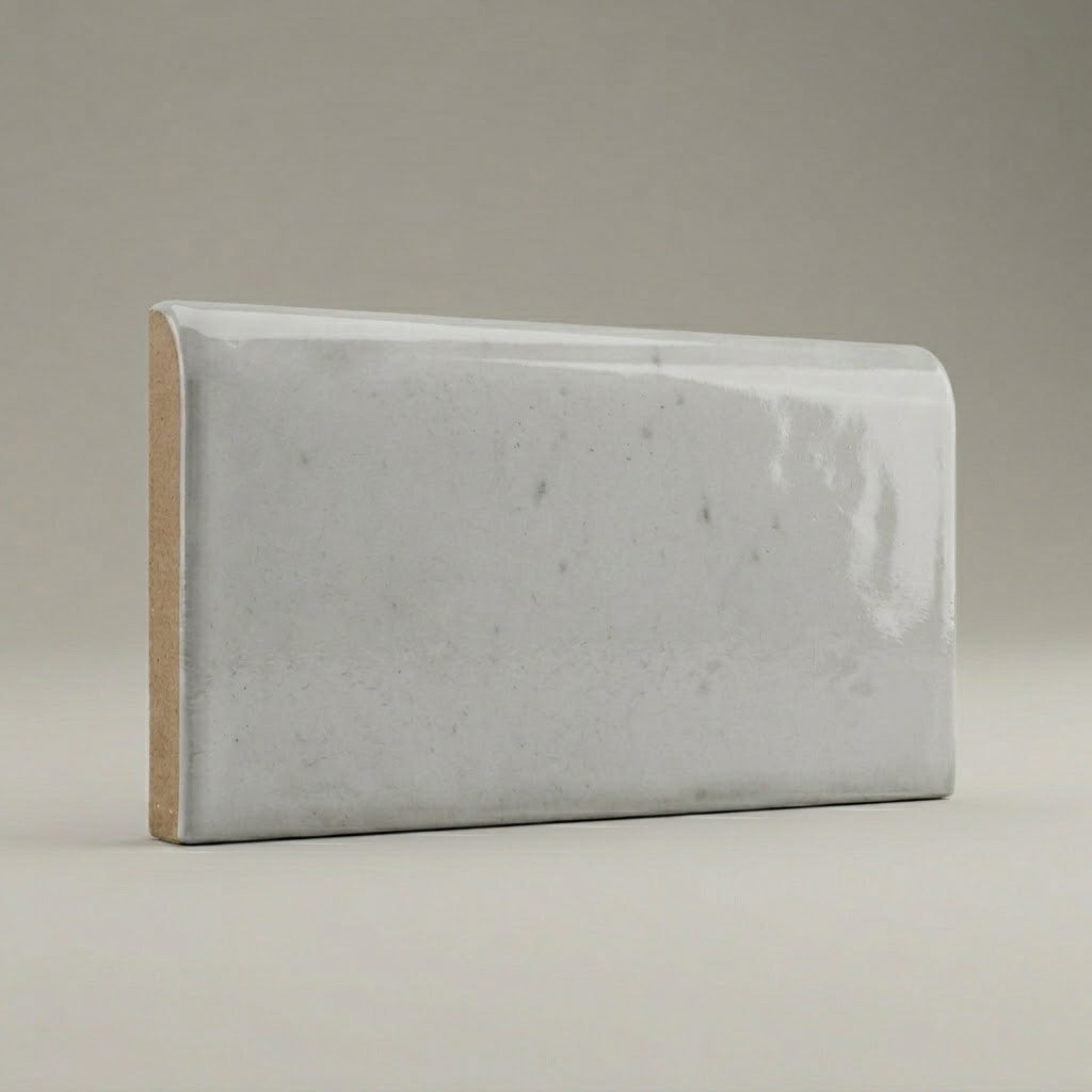 3x6 Loseto White Ceramic Bullnose Tile 3x6 Loseto White Ceramic Bullnose Tile - American Tile Depot
