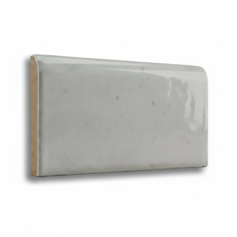 3x6 Loseto White Ceramic Bullnose Tile 3x6 Loseto White Ceramic Bullnose Tile - American Tile Depot