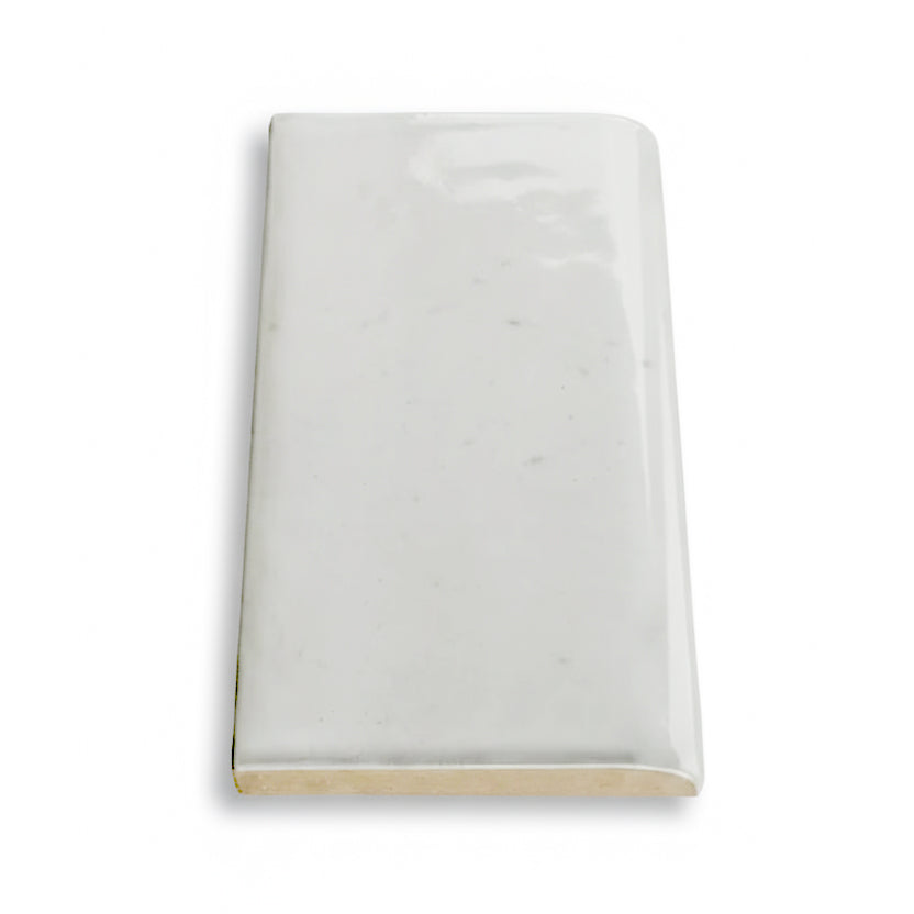 3x6 Loseto White Ceramic Bullnose Tile - American Tile Depot