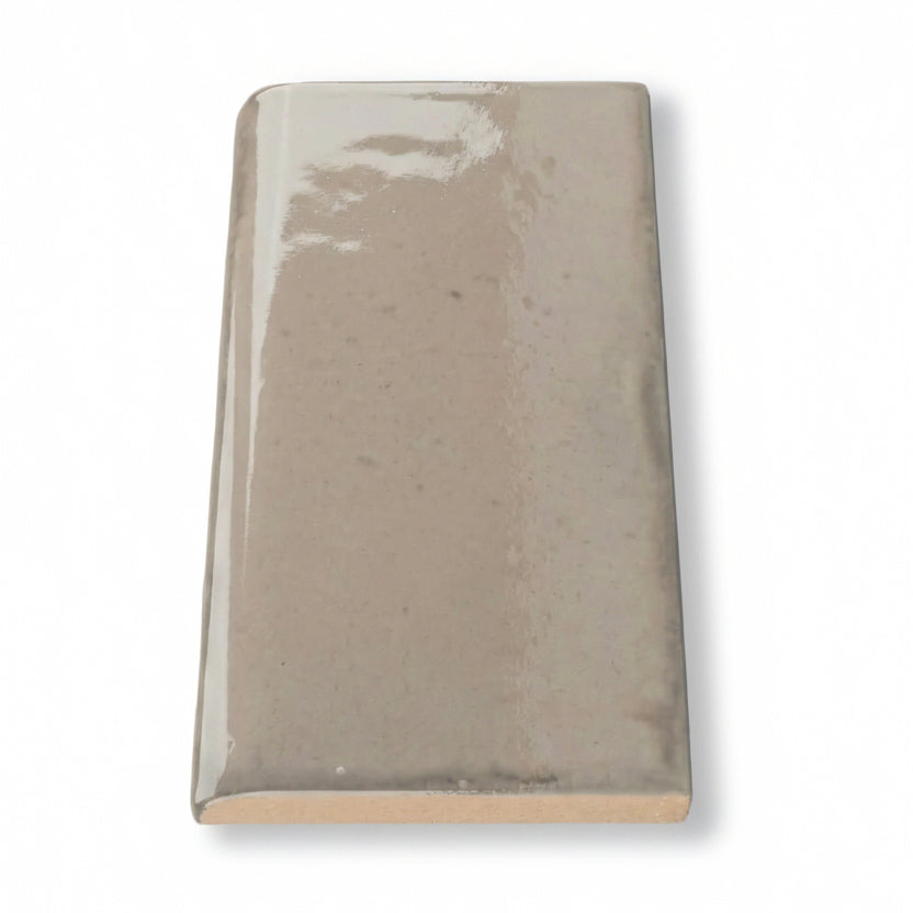 3x6 Loseto Taupe Ceramic Bullnose Tile - American Tile Depot