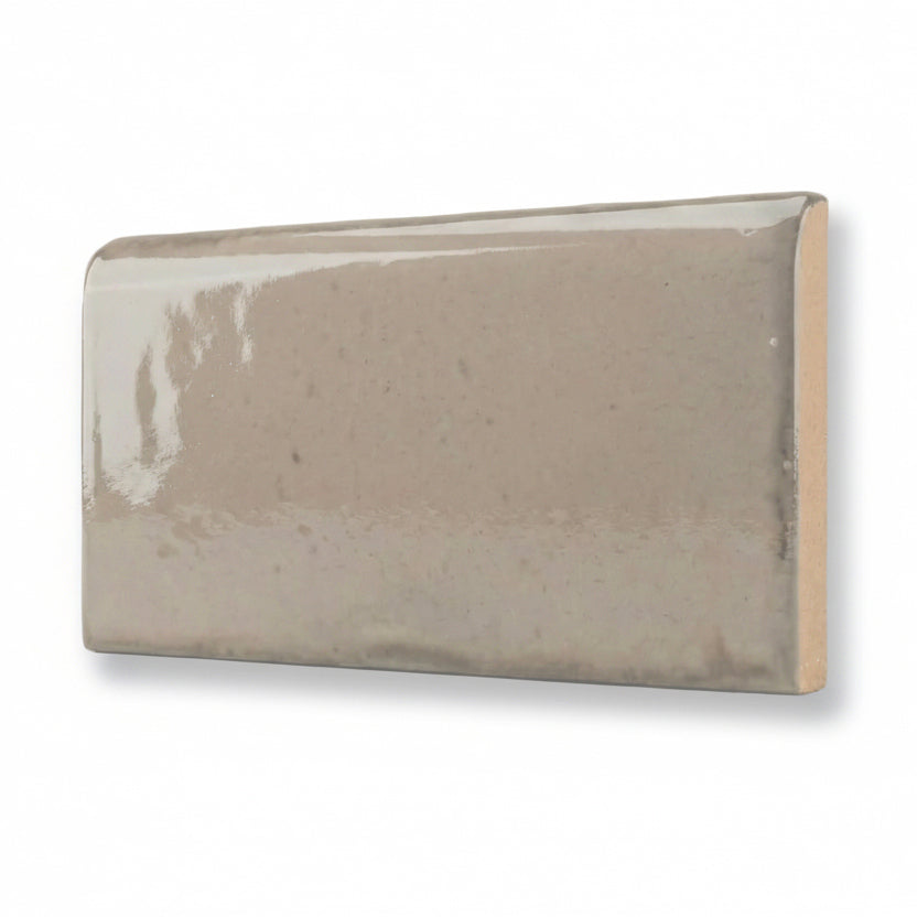 3x6 Loseto Taupe Ceramic Bullnose Tile - American Tile Depot