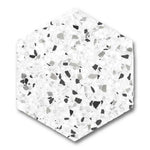 Tempo Black Matte Terrazzo Look 8" Hexagon Porcelain Tile Tempo Black Matte Terrazzo Look 8" Hexagon Porcelain Tile - American Tile Depot