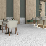 Tempo Black Matte Terrazzo Look 8" Hexagon Porcelain Tile Tempo Black Matte Terrazzo Look 8" Hexagon Porcelain Tile - American Tile Depot