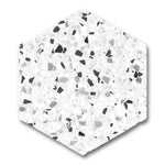 Tempo Black Matte Terrazzo Look 8" Hexagon Porcelain Tile Tempo Black Matte Terrazzo Look 8" Hexagon Porcelain Tile - American Tile Depot
