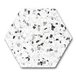 Tempo Black Matte Terrazzo Look 8" Hexagon Porcelain Tile Tempo Black Matte Terrazzo Look 8" Hexagon Porcelain Tile - American Tile Depot