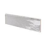 3x12 Faience Tender Gray Glossy Ceramic Bullnose Tile - American Tile Depot