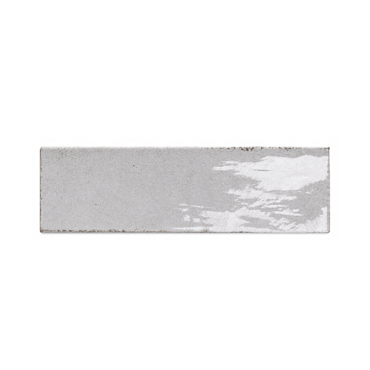 3x12 Faience Tender Gray Glossy Ceramic Bullnose Tile - American Tile Depot