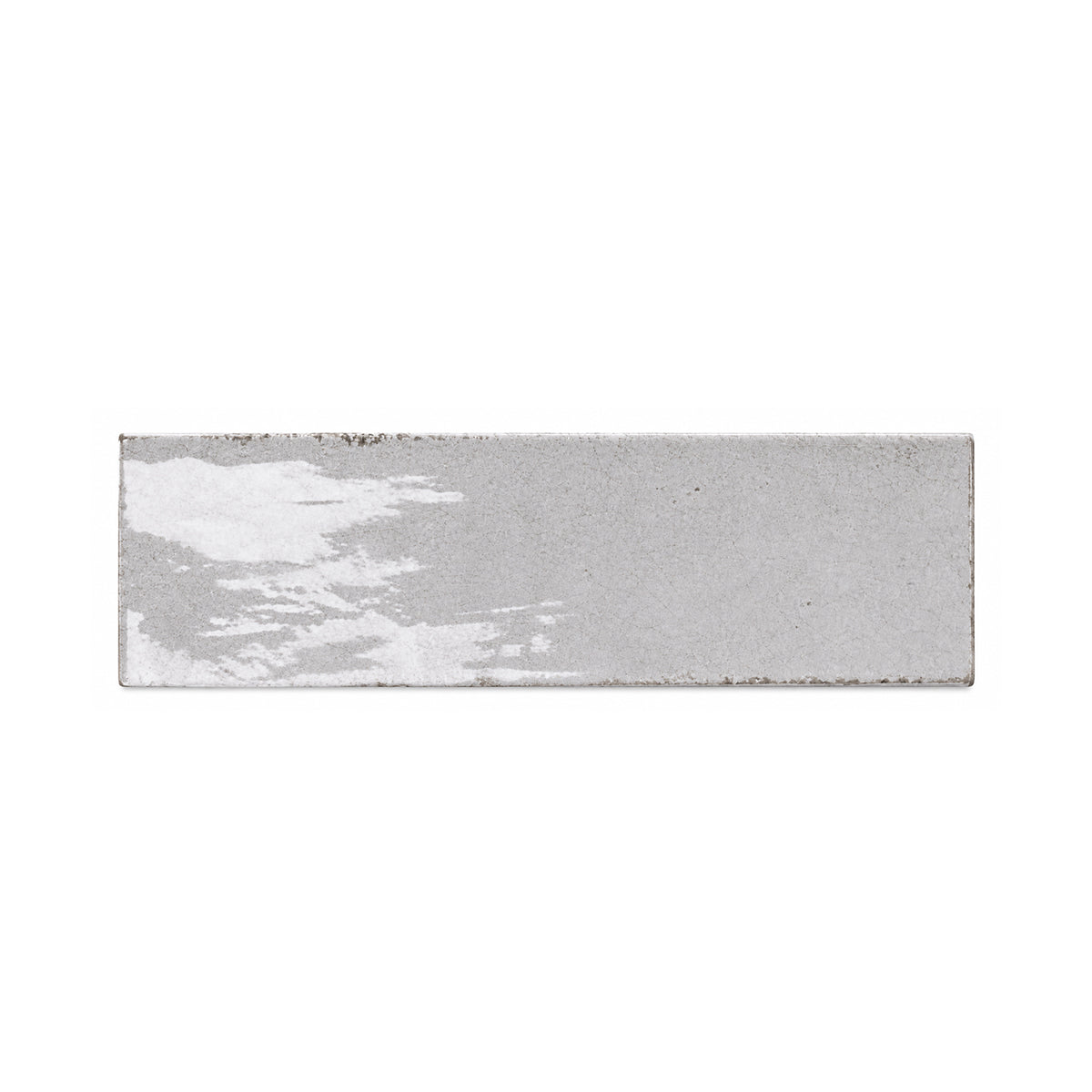 3x12 Faience Tender Gray Glossy Ceramic Bullnose Tile - American Tile Depot