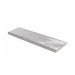 3x12 Faience Tender Gray Glossy Ceramic Bullnose Tile - American Tile Depot