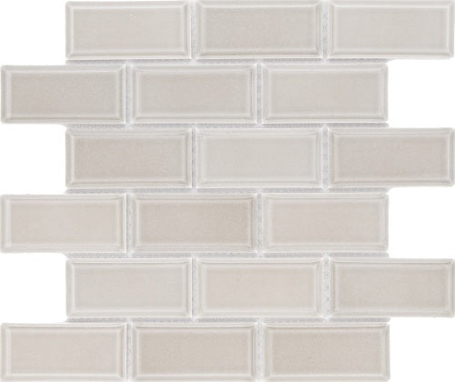 2x4 Cerelia Tender Gray Glossy Brick Porcelain Mosaic Tile-American Tile Depot