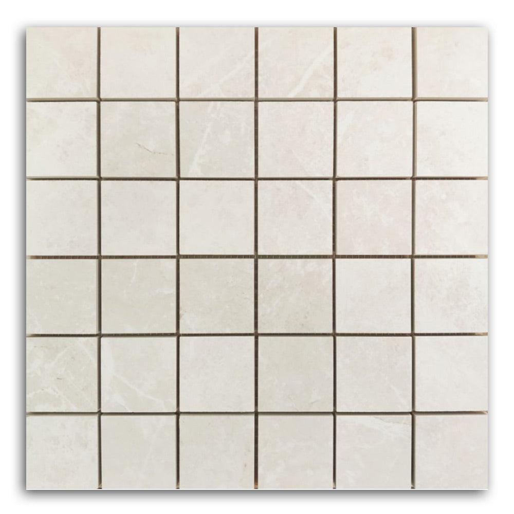 Terra White Nat Square Porcelain Mosaic Tile Terra White Nat Square Porcelain Mosaic Tile - American Tile Depot