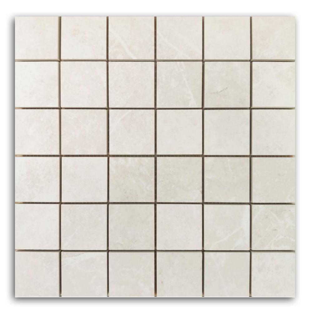Terra White Nat Square Porcelain Mosaic Tile Terra White Nat Square Porcelain Mosaic Tile - American Tile Depot