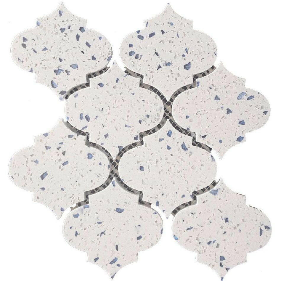 Terrazzo Blue Marble Polished 4" Morocco Mosaic Tile Terrazzo Blue Marble Polished 4" Morocco Mosaic Tile - American Tile Depot